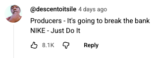 YouTube comment